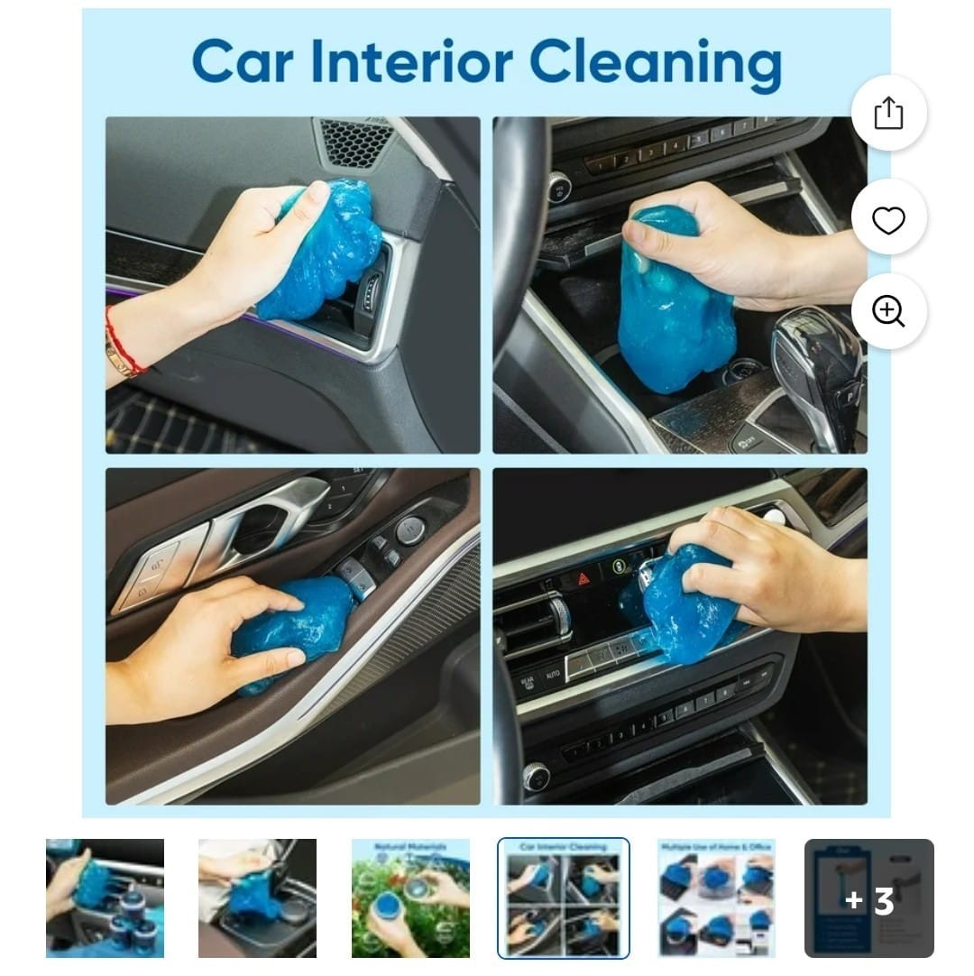 Deli 3 Pack Cleaning Gel Cleaning Putty, Universal Car Interior Cleaner Slime,