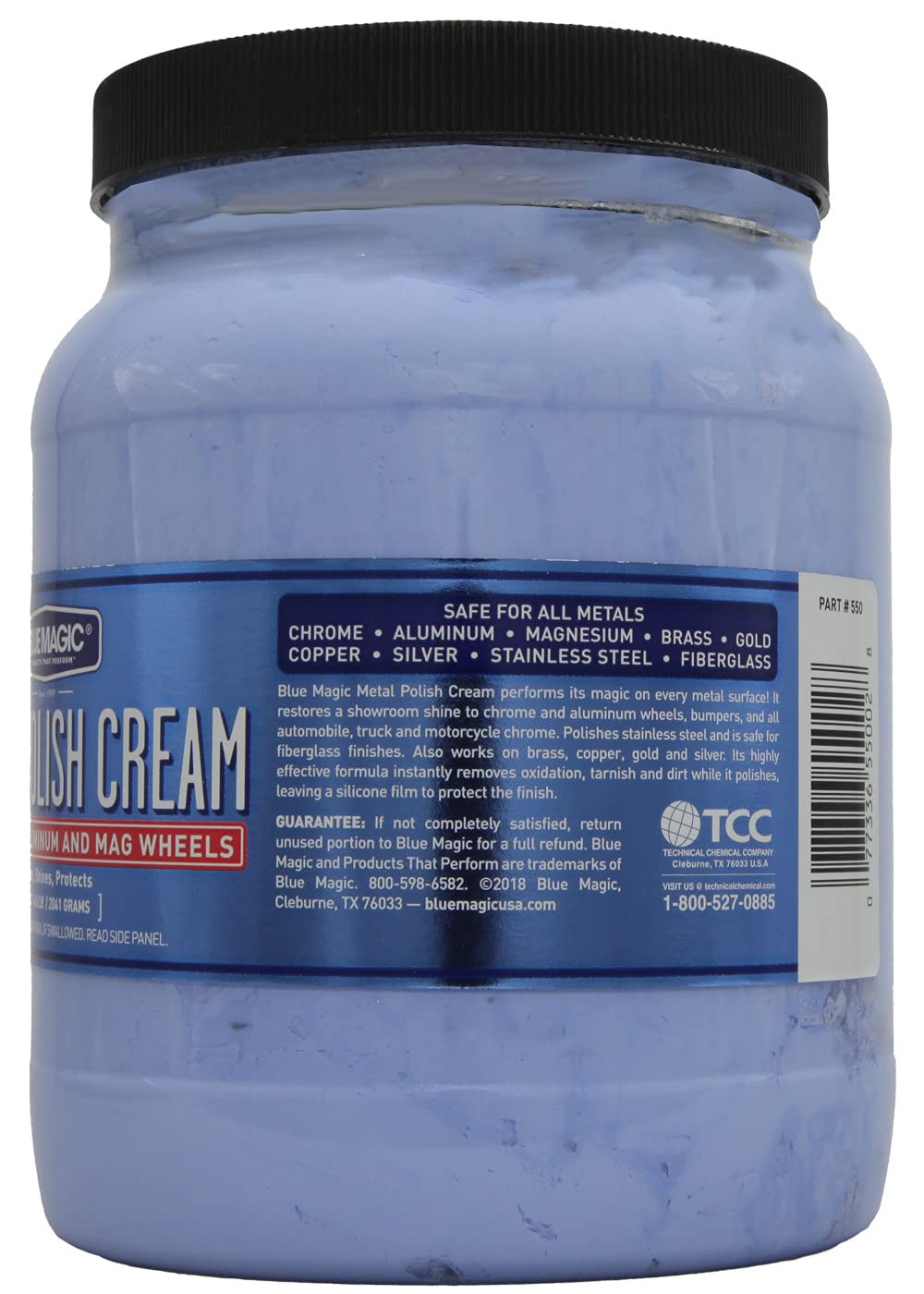 550 Metal Polish Cream Non-Abrasive Tarnish and Oxidation Remover for Chrome, Al