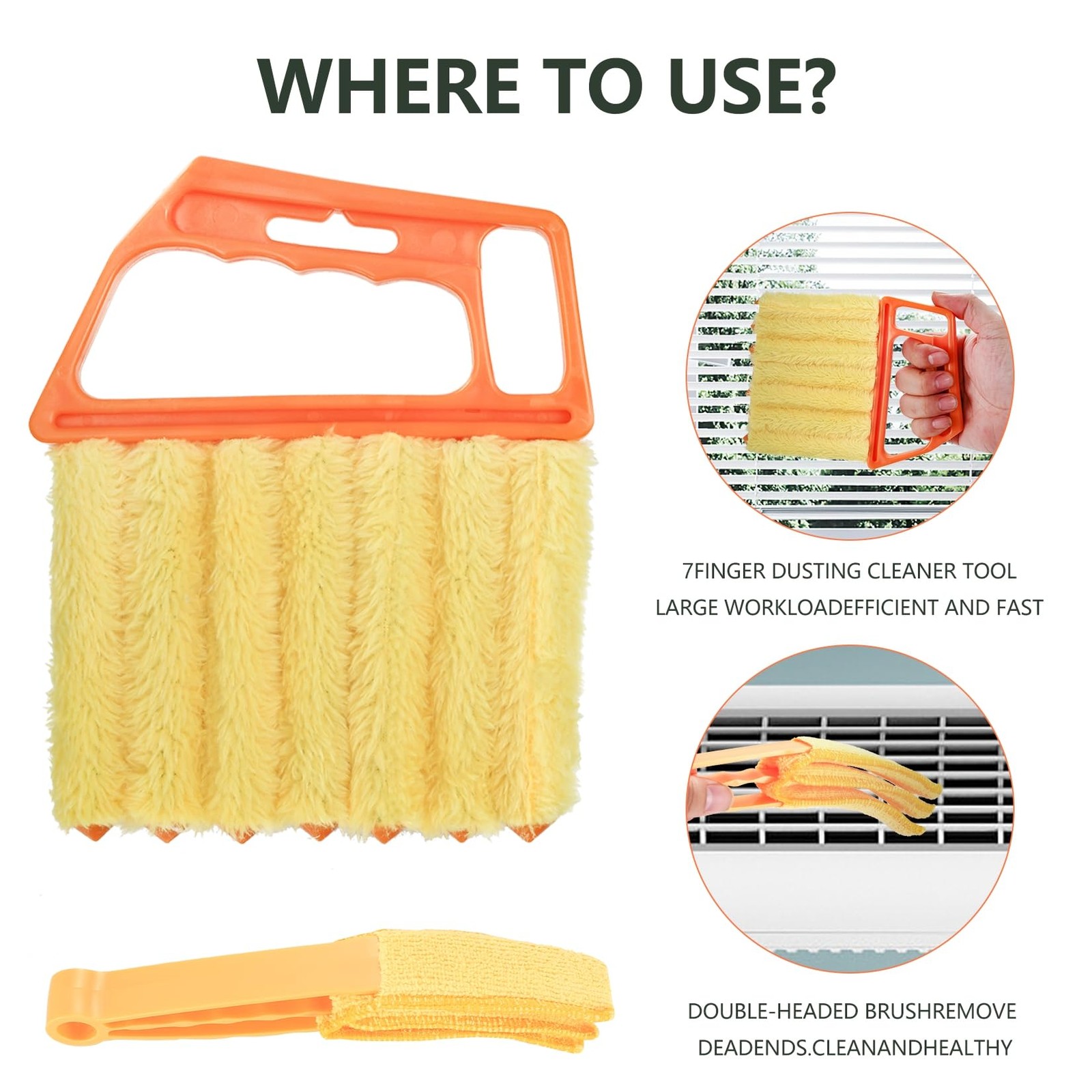 Window Blind Cleaner Tool Set 4pcs Duster Brushes for Vents, Shutters, Blinds