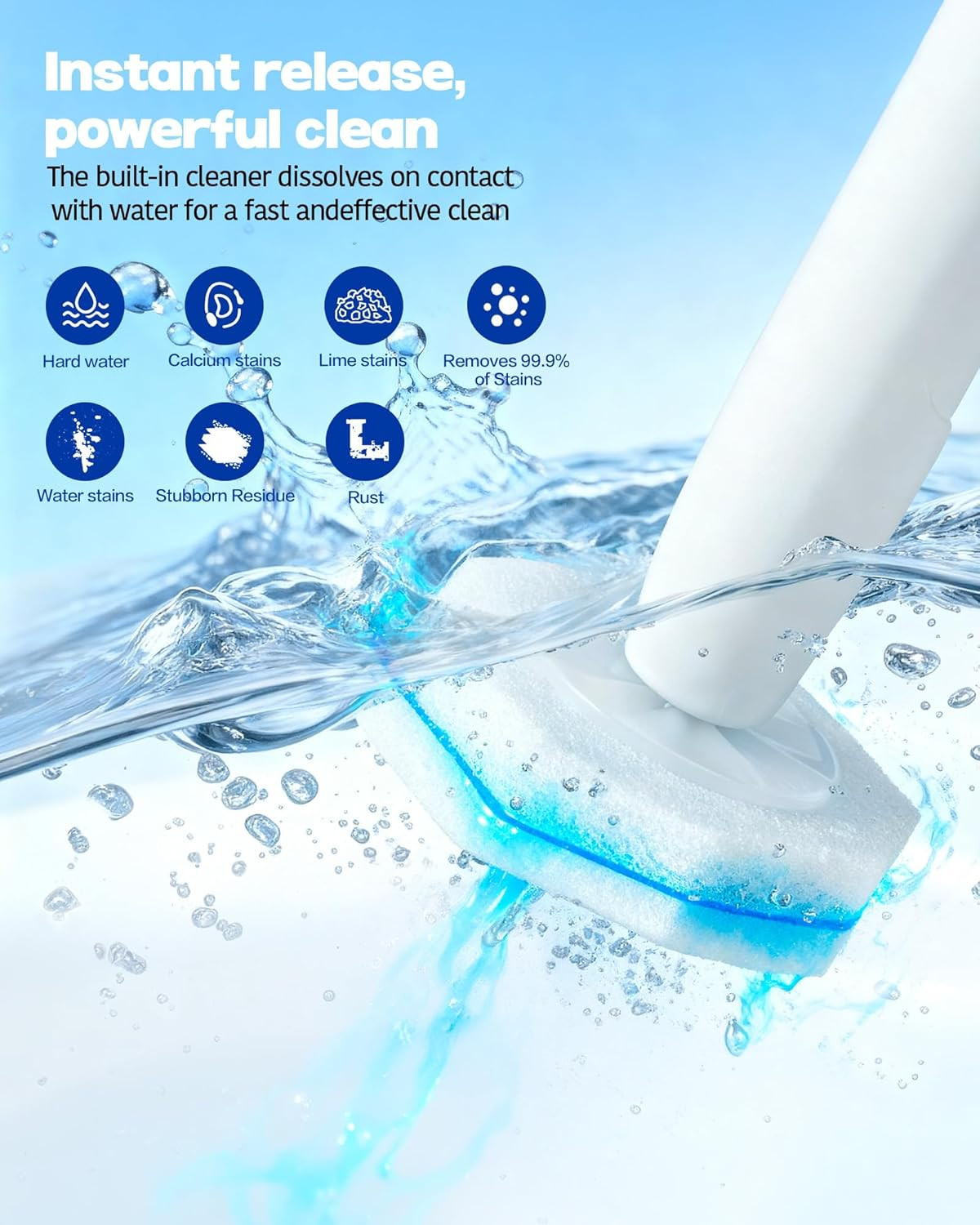 60 Pack Wand Refills Compatible with Clorox Toilet Brushes, Instant Foam Cleanin