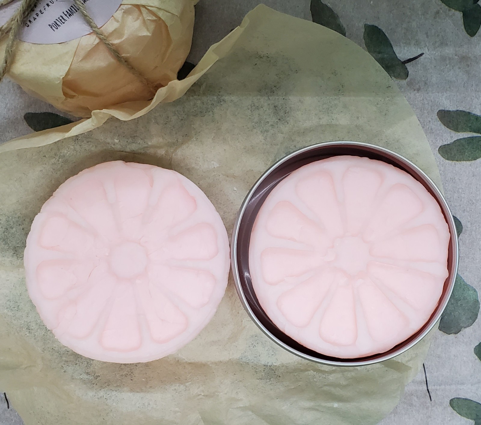 Solid Dish Soap *Refill* 2 Pack Pink Grapefruit All Natural