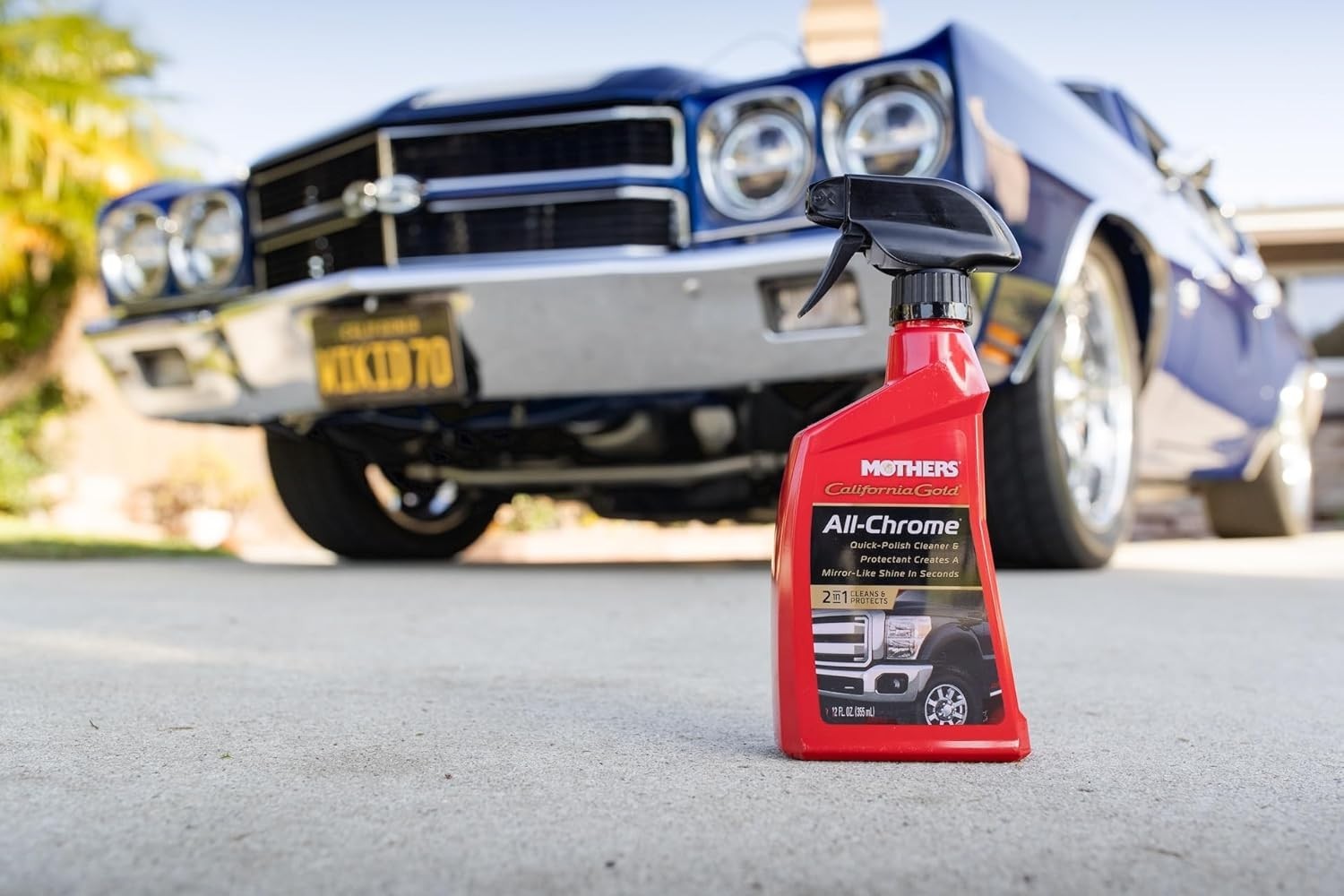 Quick Shine California Gold All-Chrome 12 oz – Cleans & Protects Chrome Finishes