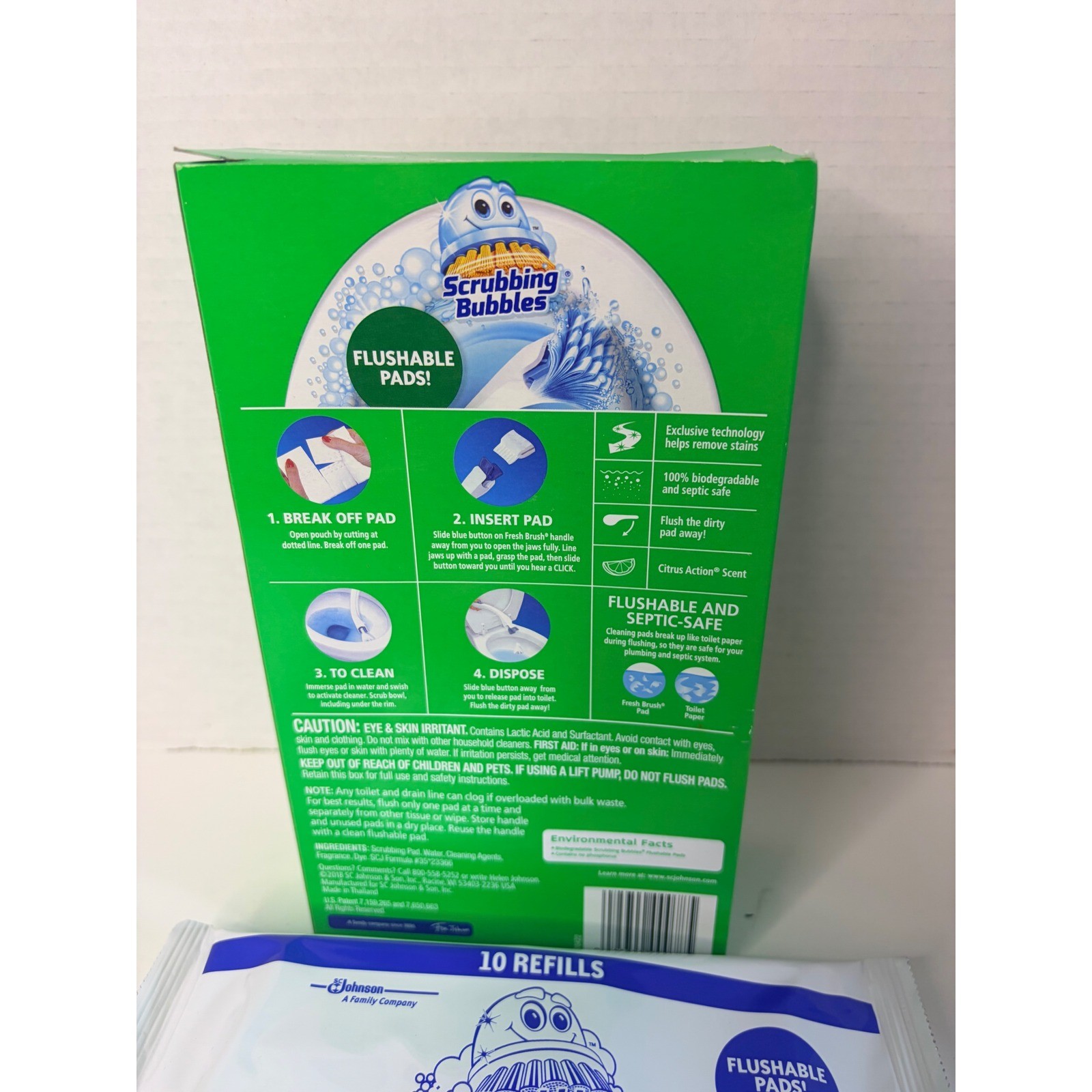 Scrubbing Bubbles Fresh Brush Flushable Refills Citrus Action 40 Count