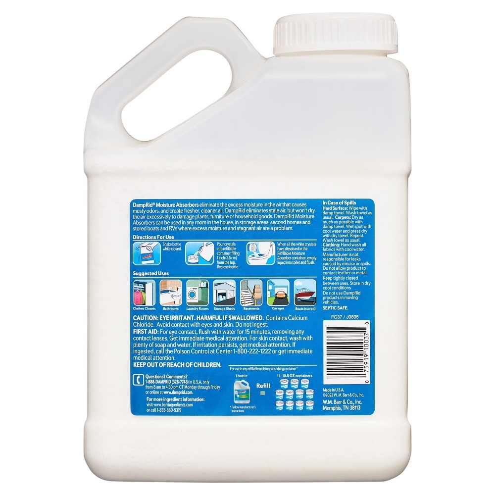 Moisture Absorber Refill Fragrance Free 7.5lbs, 1 Count, Model FG37