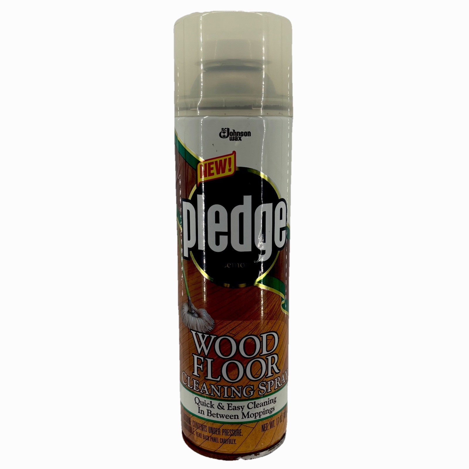Vintage Pledge Lemon Wood Floor Cleaning Spray 17 oz NEW NOS 1998 SC Johnson