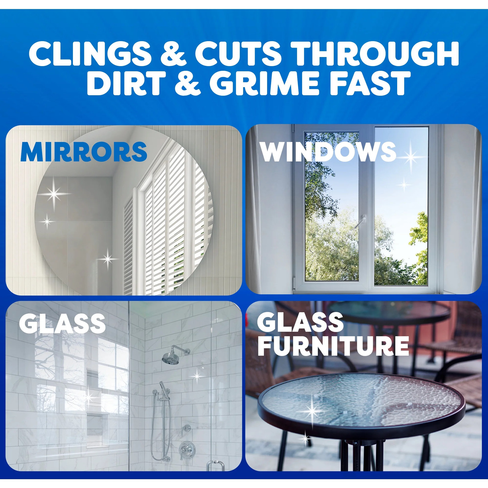 Fast Shine Foam Glass Window Mirror Cleaner NoDrip Aerosol