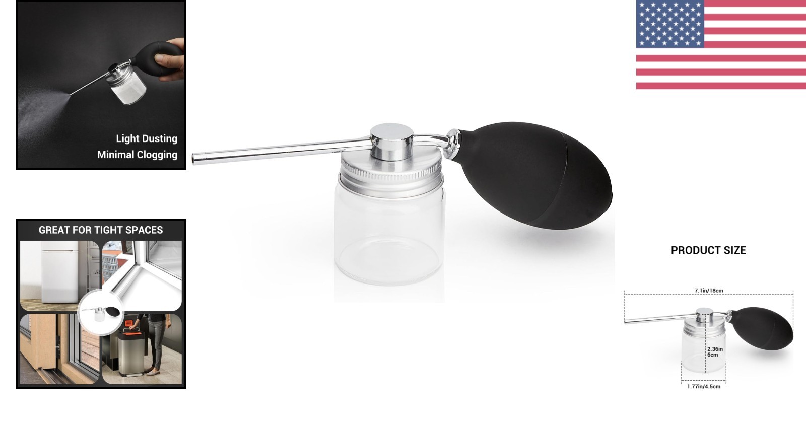 Diatomaceous Earth Powder Duster with Air Mixing for Precise Application