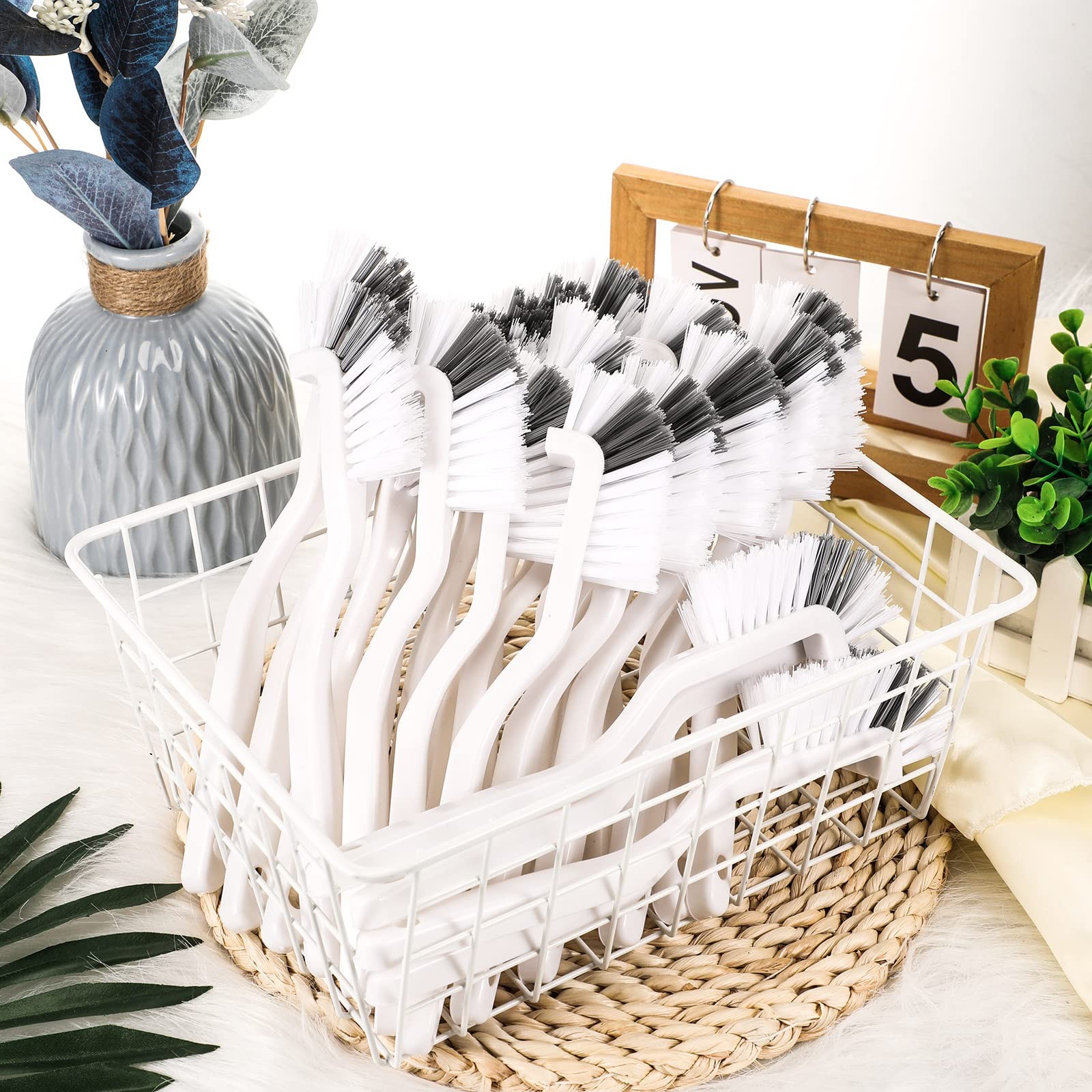 24 Pcs Kitchen Scrub Brush Bulk Sink Bathroom Edge Corner Cleaning Brush Righ…