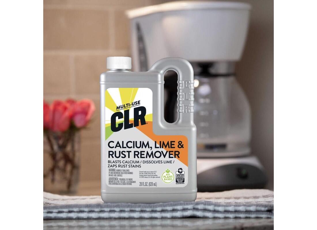 CLR CL-12 Calcium/Lime/Rust Cleaner, 28 oz, Liquid, Slightly Acidic, Lime Green