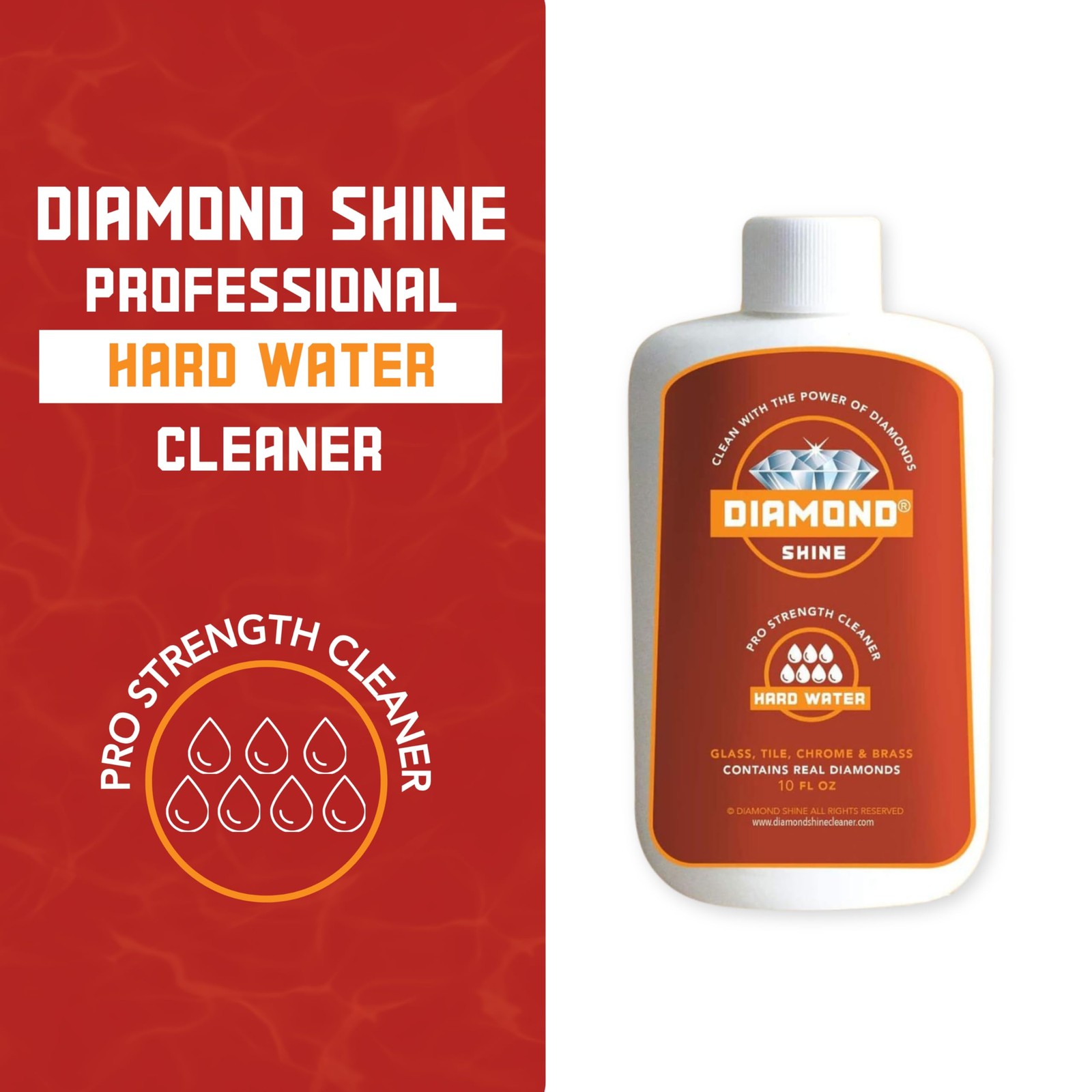 Professional Hard Water Cleaner Lime Calcium Rust Water Spots Soap Scum 10 Ounce