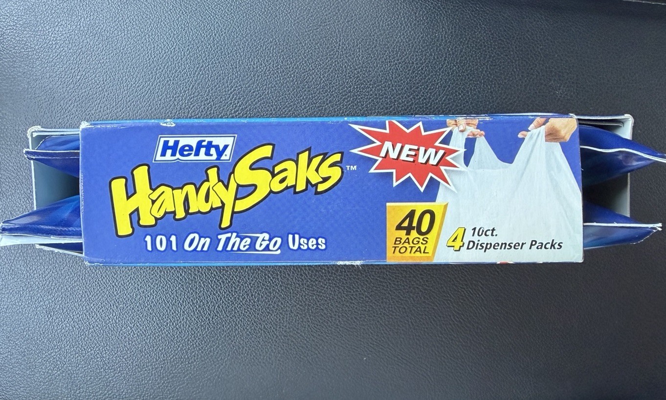 Discontinued 2003 Hefty Handy Saks 4 Gallon 40 4x10ct Plastic Bags On The Go NOS