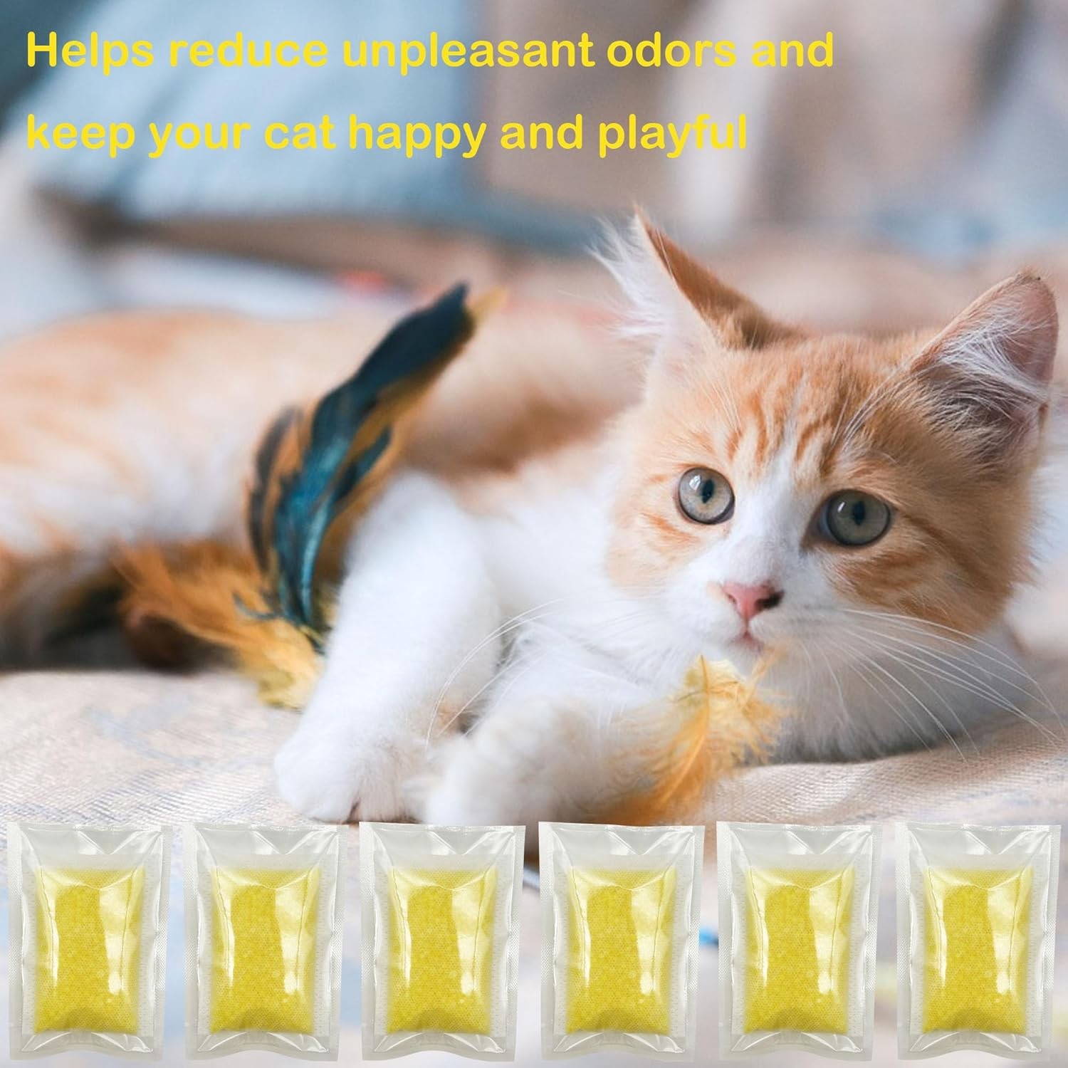 6 Pack Odor Removing Refills Compatible with Whisker OdorTrap Pod, for Litter-Ro