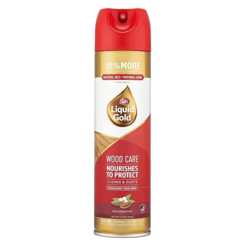 Wood Cleaner Polish and Protector Fresh Almond Scent Hides Nicks and Scratches