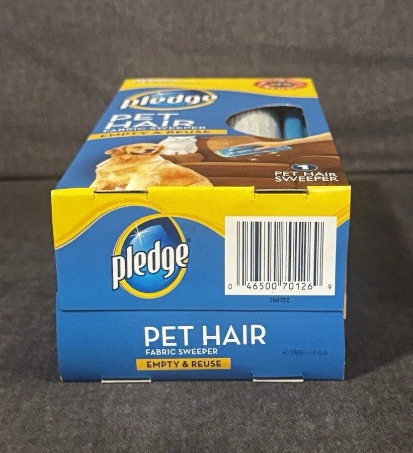 NEW Pledge Pet Hair Fabric Sweeper For Pet Hair – Empty & Reuse NIB