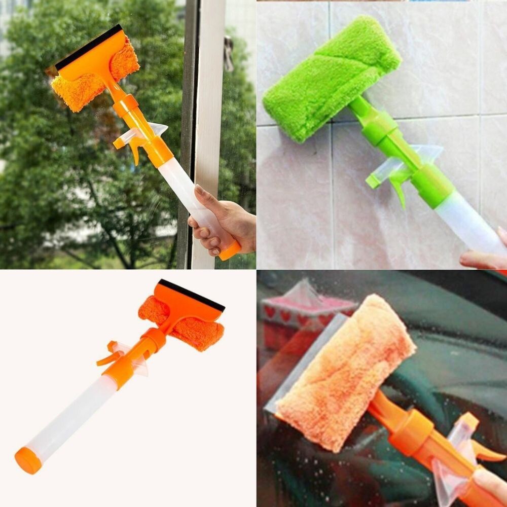 Windshield Cleaner W/Microfiber Cloth and Spray Bottle Car Window Cleaning Tool