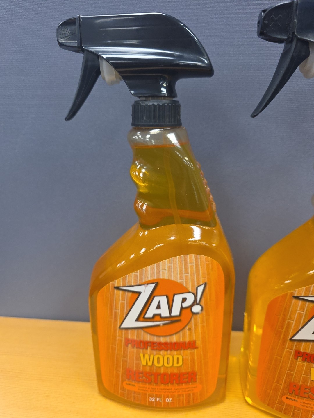 Lot of 2 ZAP Professional Wood Restorer Spray 32 FL. OZ Discontinued