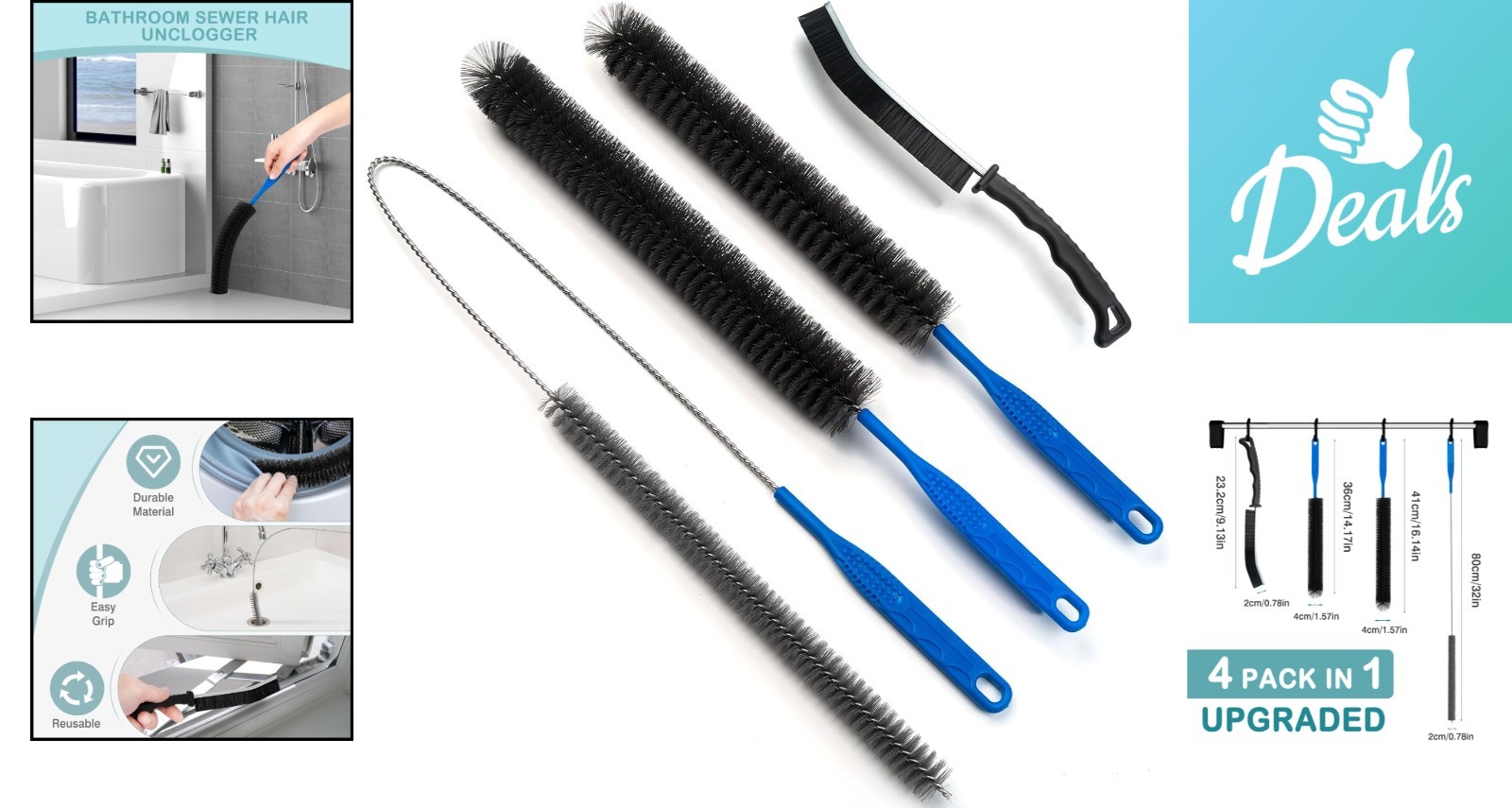 Flexible Lint and Debris Cleaner for Appliances – 16″ Multifunction Brush Set
