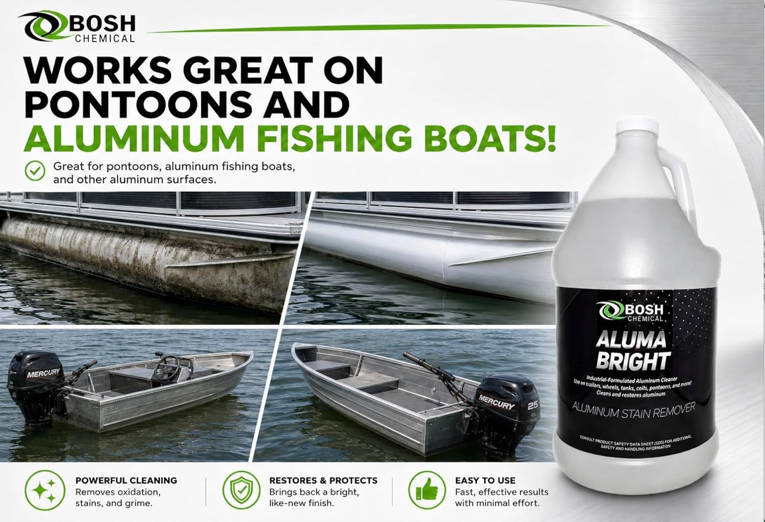 Aluma Bright, Aluminum Cleaner and Brightener, 1 Gallon Concentrate