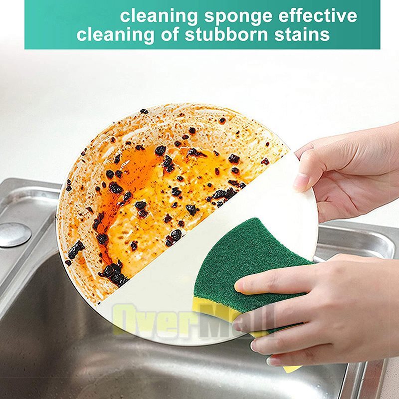 Lot of 24-72 pcs Sponge Scrubber Scrub Scourer Wash Clean Dish Pads Bulk KITCHEN