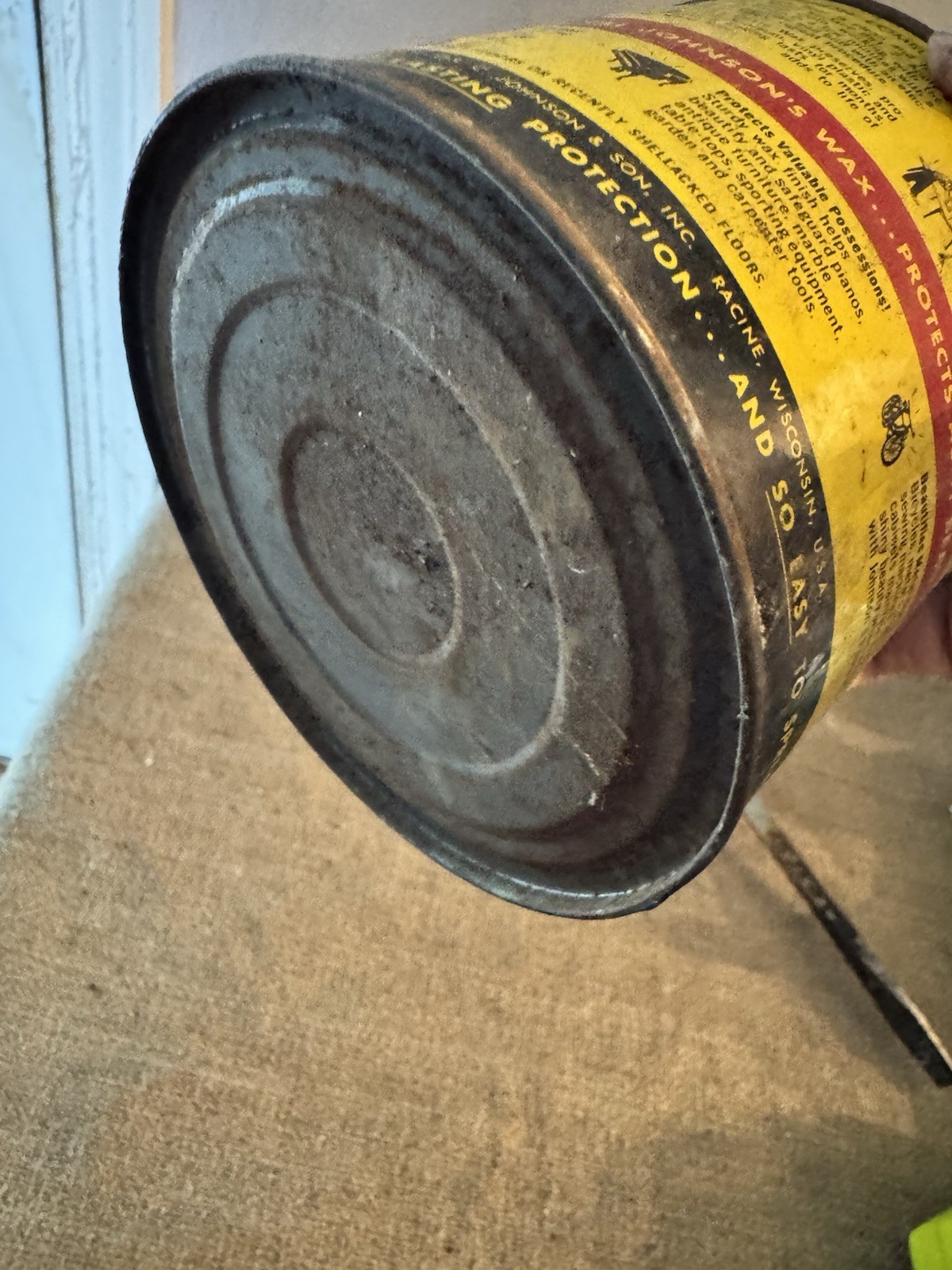 Original Formula Johnson’s Paste Wax 16 Oz. One Pound Can ALMOST Full See Photo