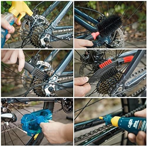 CXWXC Bike Cleaning Kit Including Bicycle Chain Scrubber, Bike Cleaner Brush …