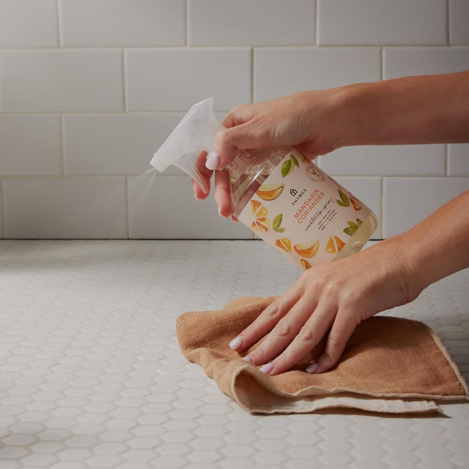 Mandarin Coriander Countertop Spray – 16.5 Fl Oz Eco-Friendly Cleaning Solution
