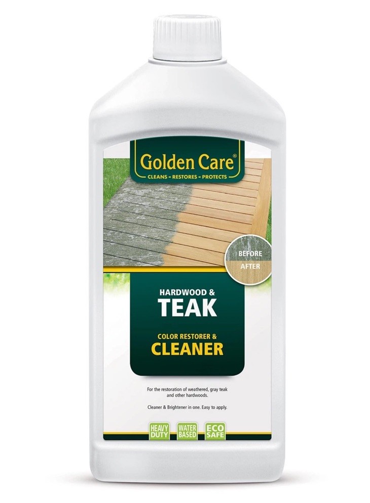 Golden Care Hardwood & Teak Color Restorer & Cleaner Brightener 1 Liter (33 oz)