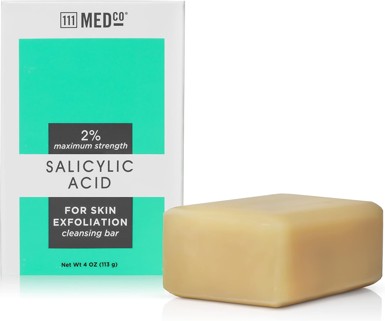 2% Salicylic Acid Exfoliating Acne Cleansing Bar, Medicated Face & Body Soap for