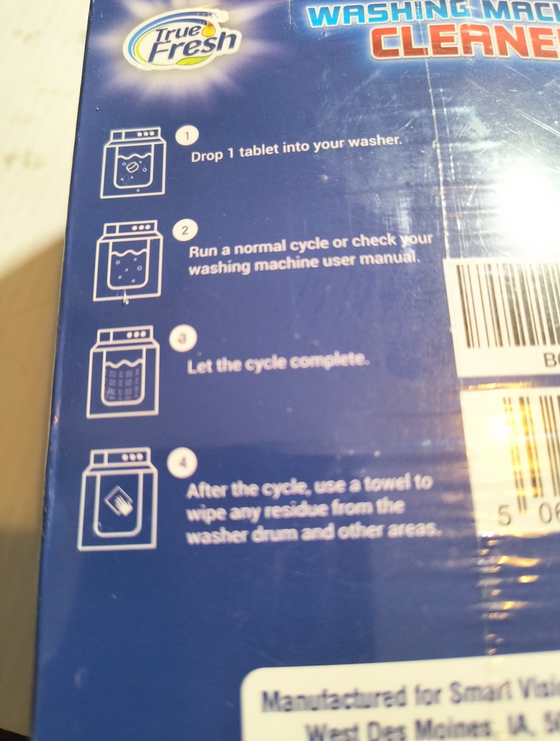 True Fresh Washing Machine Cleaner Tablets, 25 Solid Deep Cleaning Tablet, Fi…