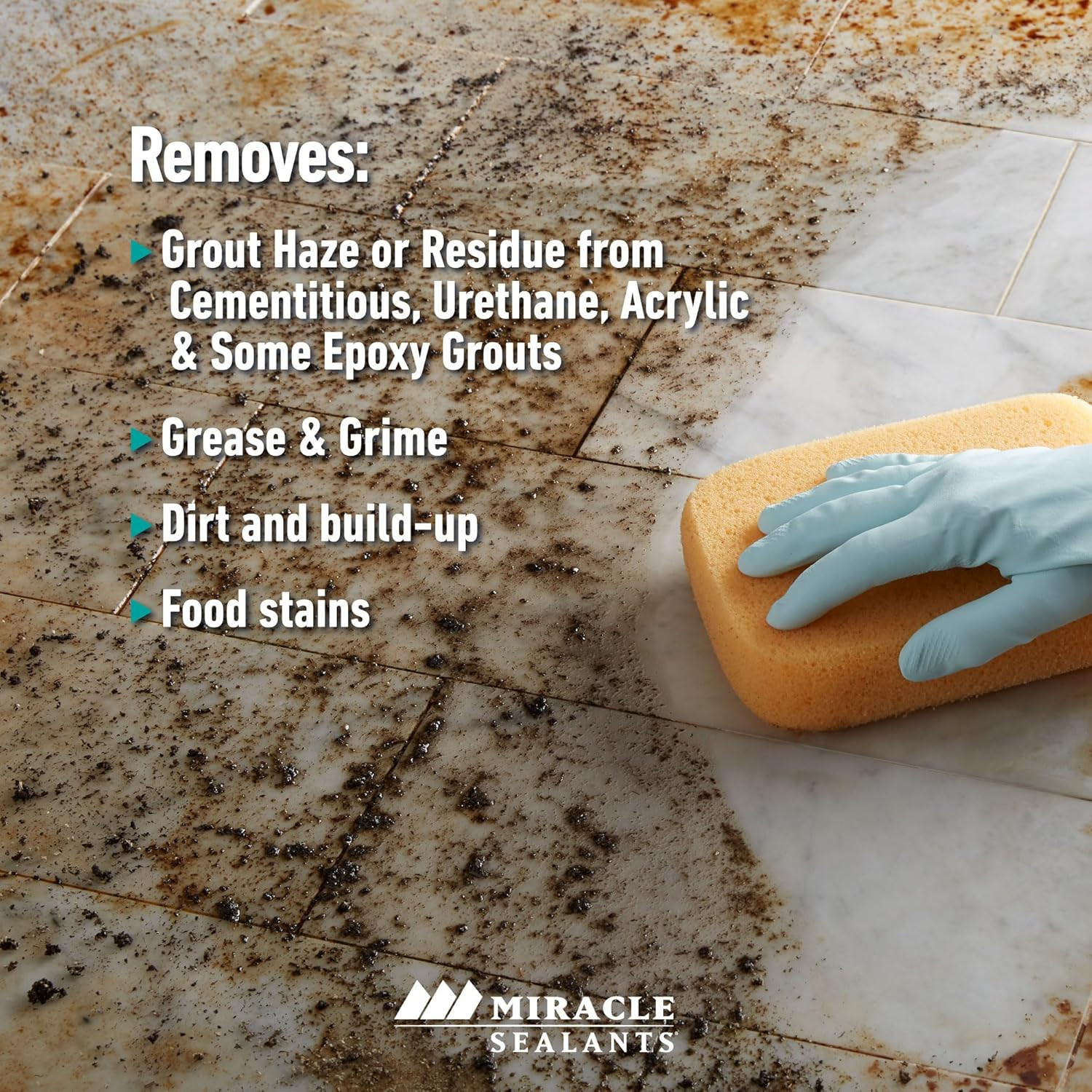 Miracle Heavy Duty Non-Acidic Cleaner, Tile & Stone Cleaner & Grout Haze Remover