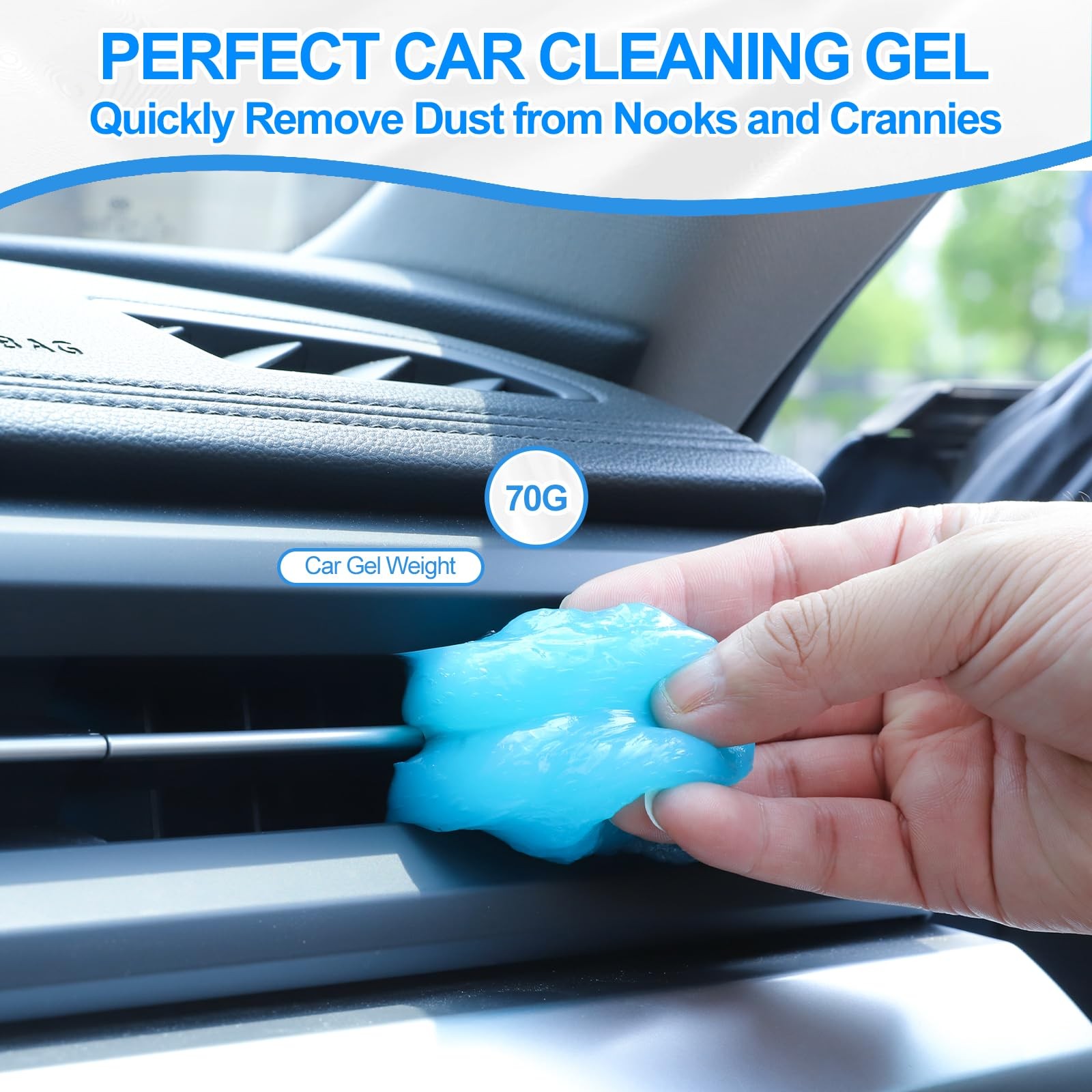 Car Cleaning Supplies Kit – Duster, Brush, Cleaning Gel for Cars & SUVs