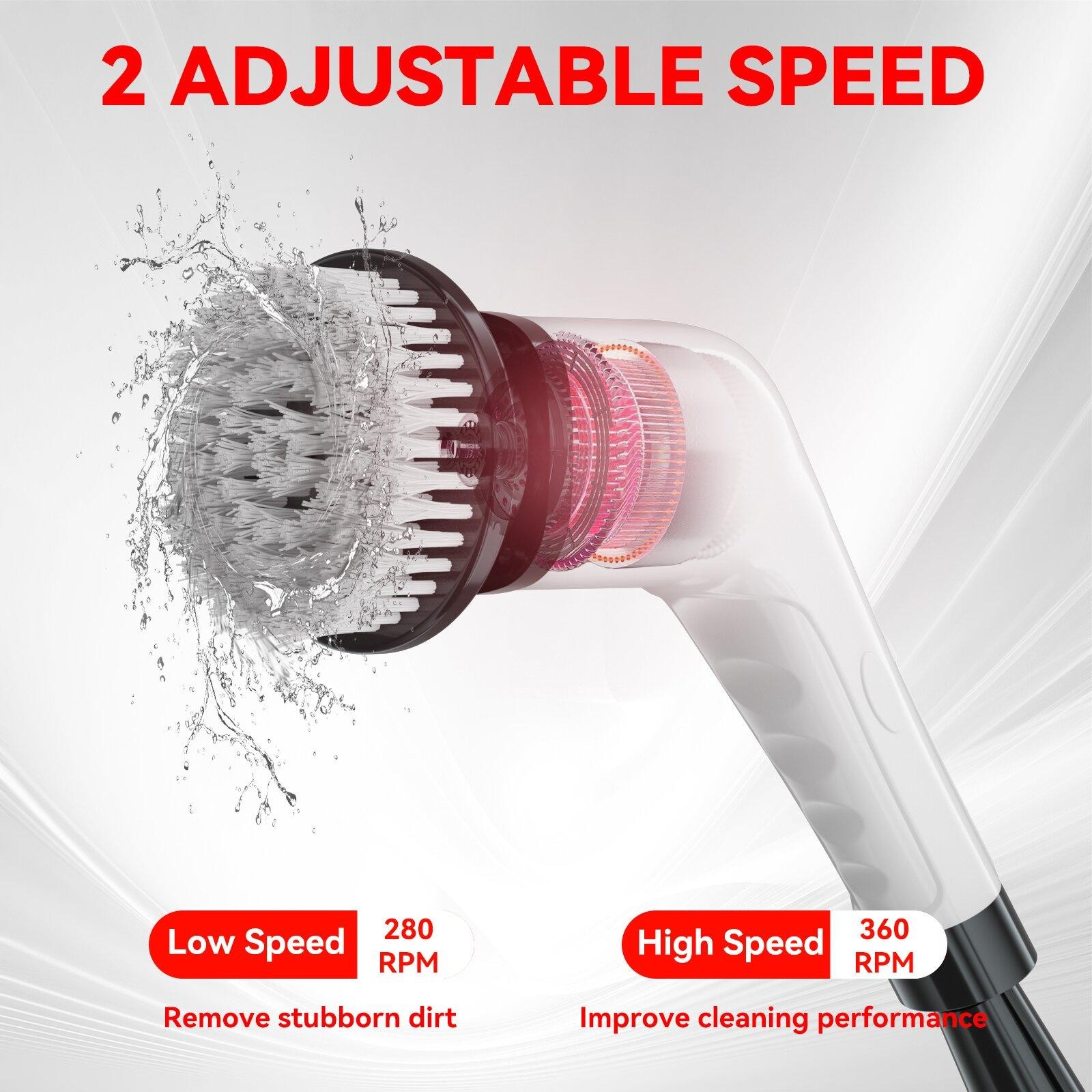 Cordless Electric Spin Scrubber Power Cleaning Brush Bathroom & Shower Cleaner