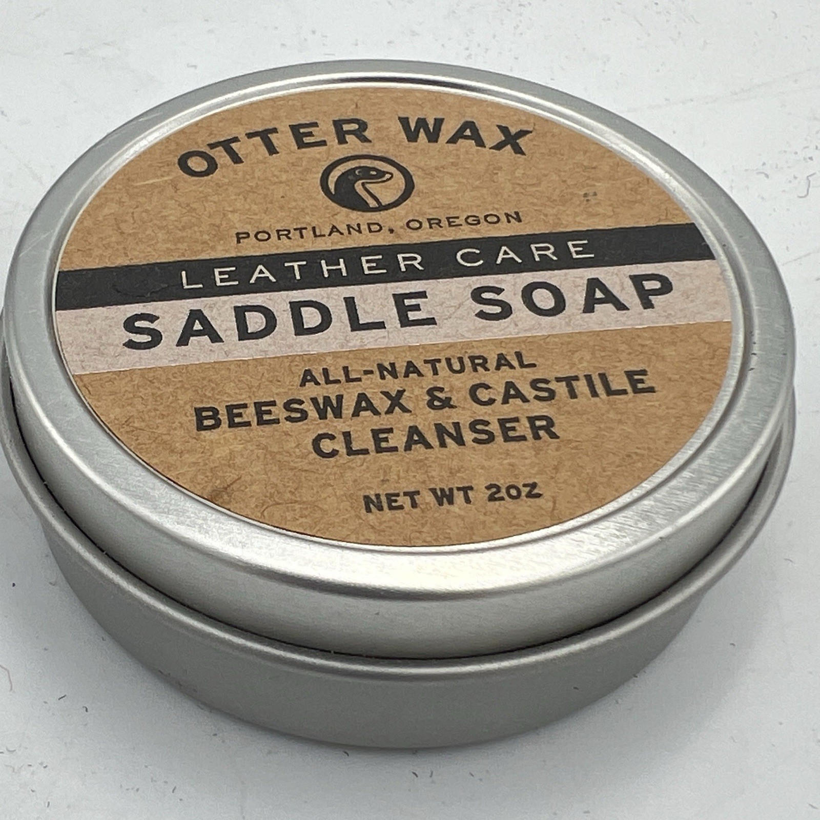 Otter Wax Saddle Soap | 2oz | All-Natural Leather Cleaner | Made in USA