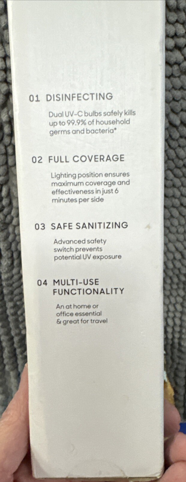 Sharper Image UV-Zone Phone Sanitizer New