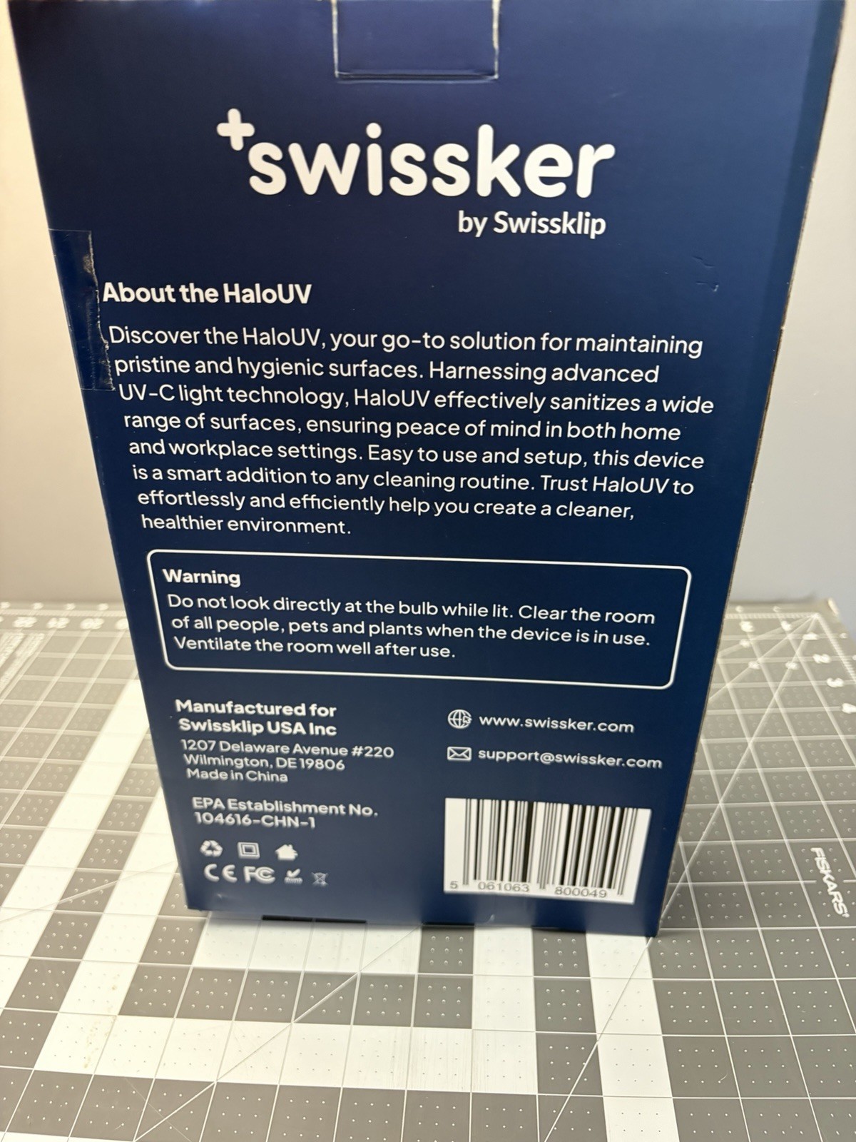 HaloUV Swissker by Swissklip HaloClean UV Original, Home Disinfection Device New