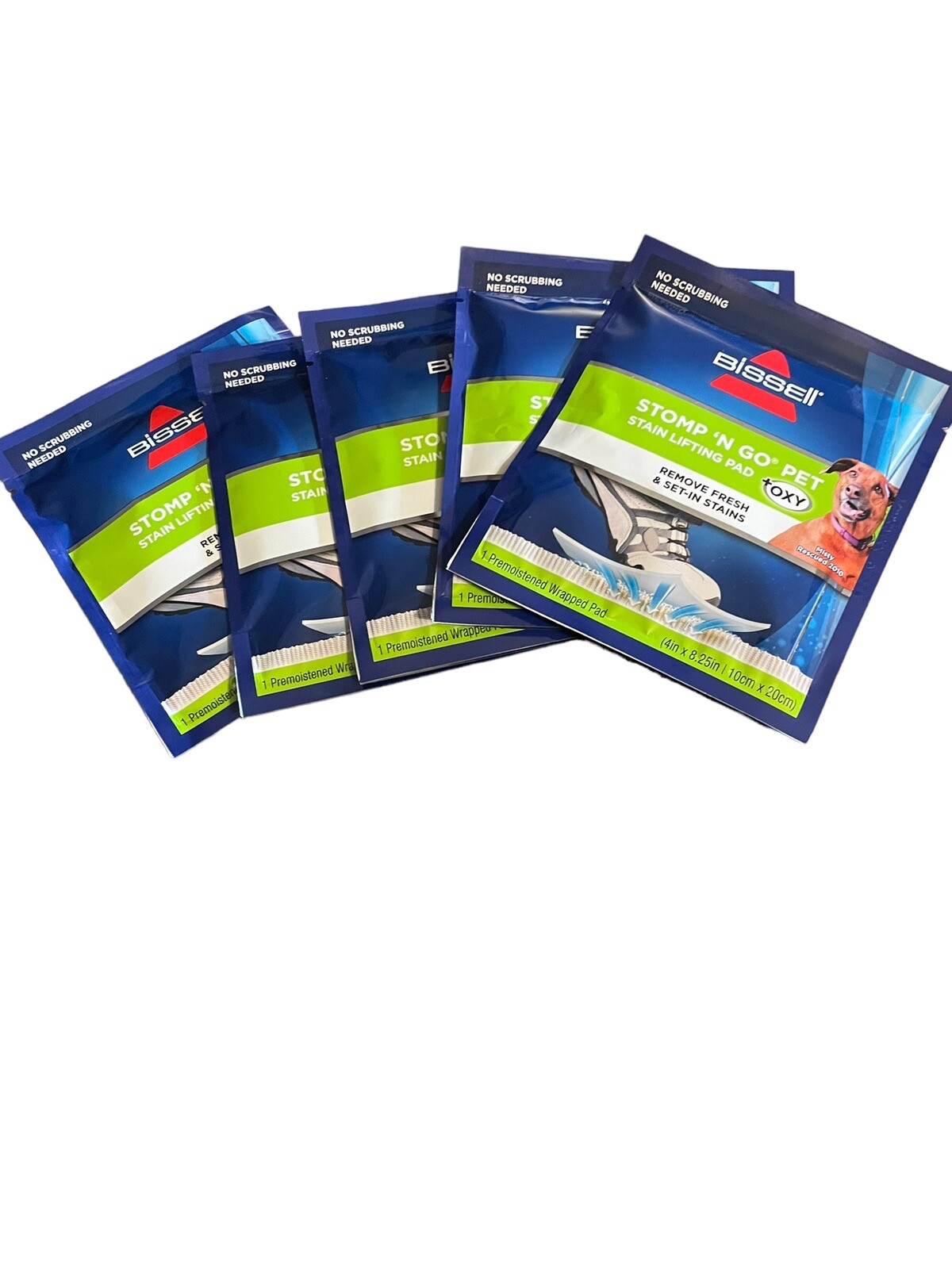 Bissell Stomp ‘n Go Pet Stain Lifting Pad+ OXY 5 Pack New Sealed! Discontinued!