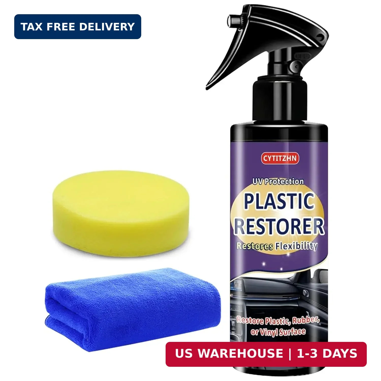 Black Plastic Restorer for Cars – Ceramic Trim Coating Restores Faded Black Trim
