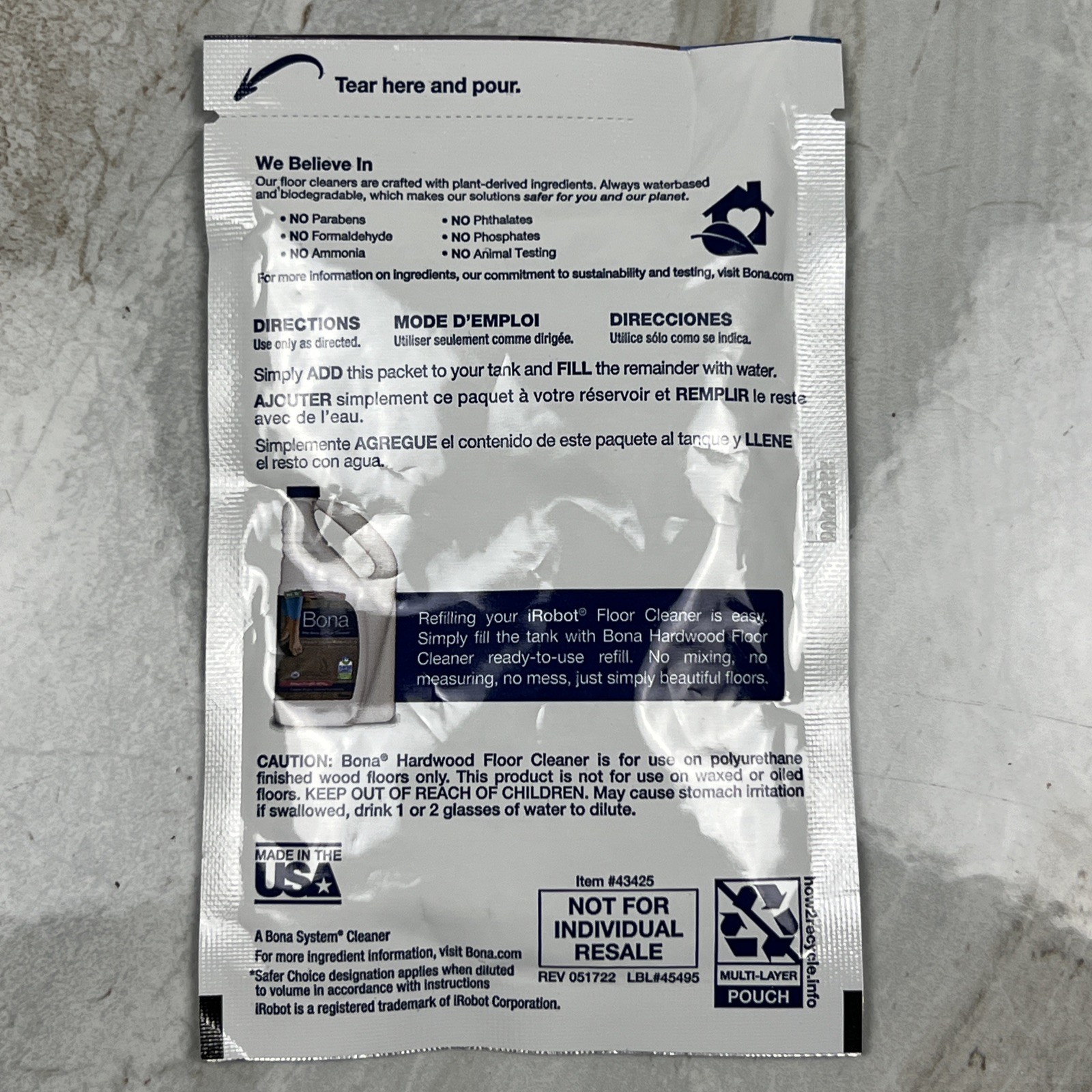 iRobot Mops Cleaning Agent Bona Hard Floor Cleaner Bona Hard Surface Floor Clean