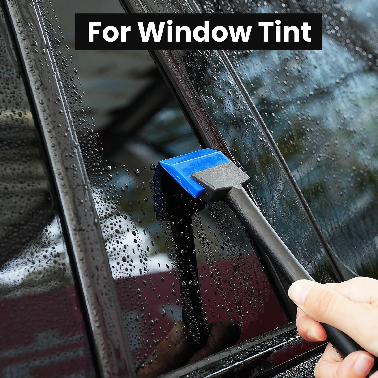 Small Wiper with 2 & 5IN Rubber Blades, Streak-Free Glass Squeegee for Window…
