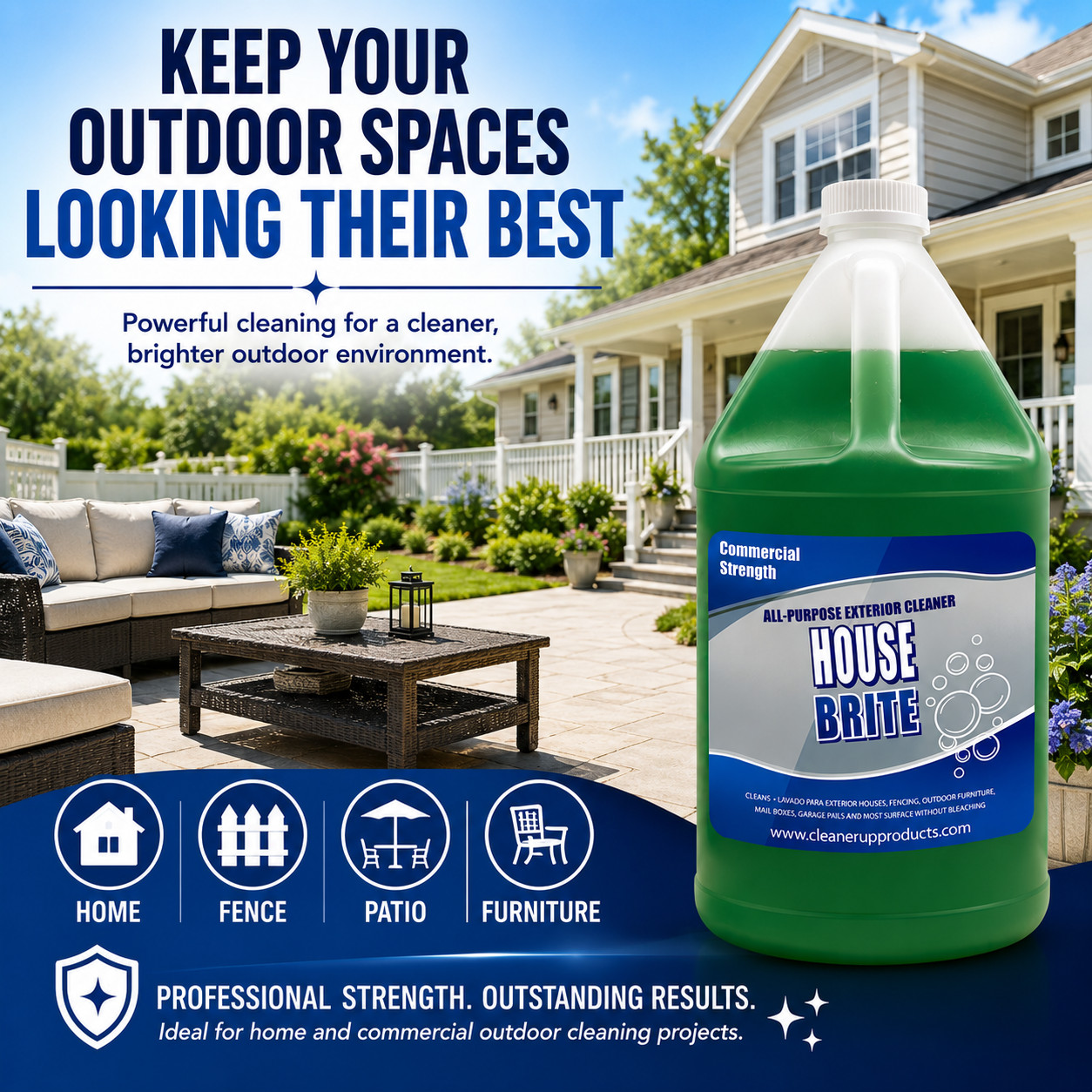 Wingsent Products House Brite All-Purpose Exterior Cleaner – 1 Gallon