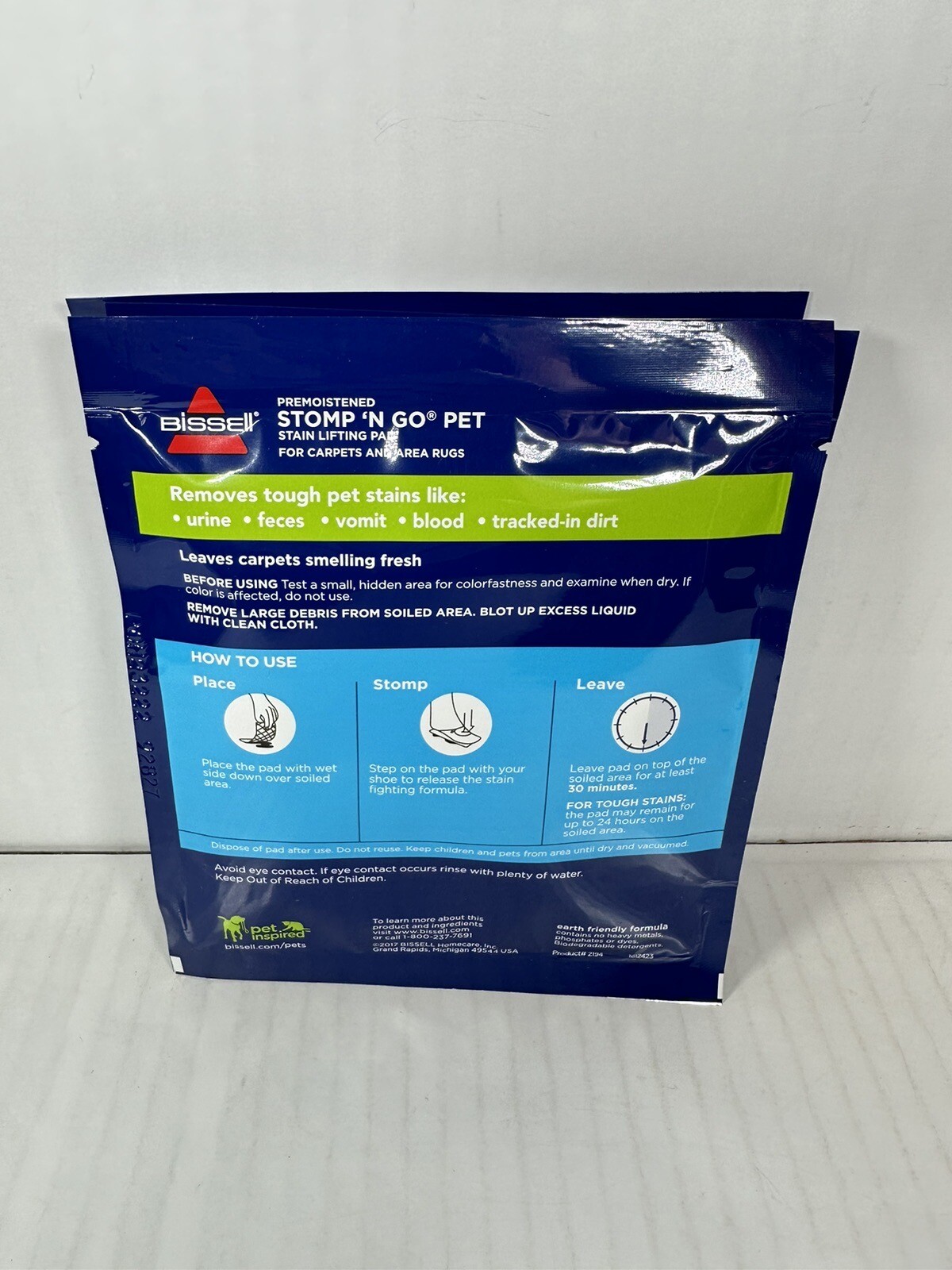 Bissell Stomp ‘n Go Pet Stain Lifting Pad +OXY 5 Pack BRAND NEW SEALED
