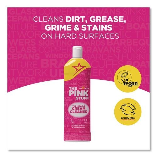 The Pink Stuff Miracle Cream Cleaner, Fruity Scent, 16.9 oz Bottle, 12/Carton
