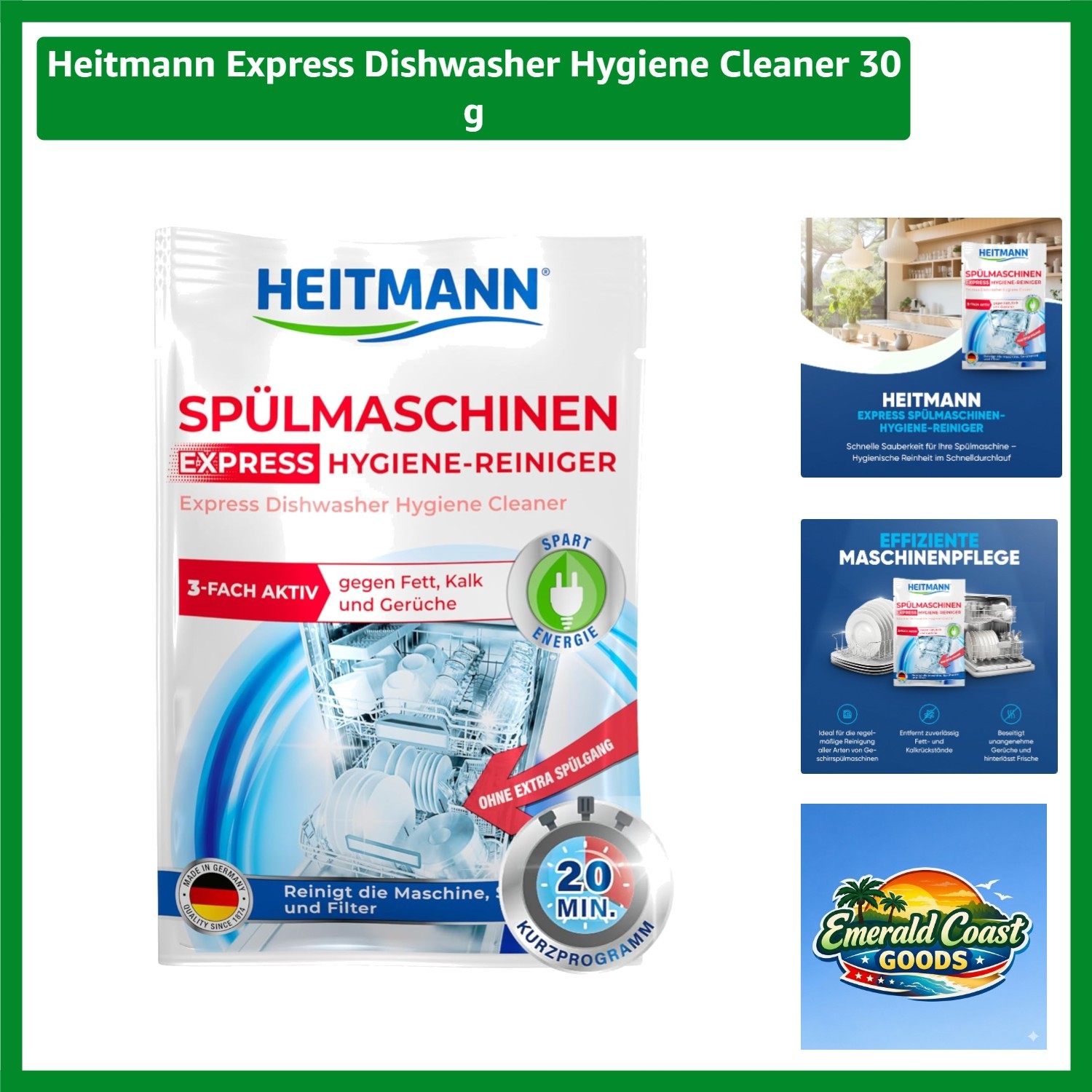 Quick & Efficient 30g Dishwasher Hygiene Solution – Cleans in Just 20 Minutes