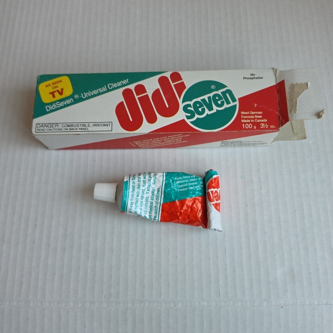 Vintage DiDi Seven Universal Cleaner Tube Canada 3.5 oz 1990 As Seen on TV READ