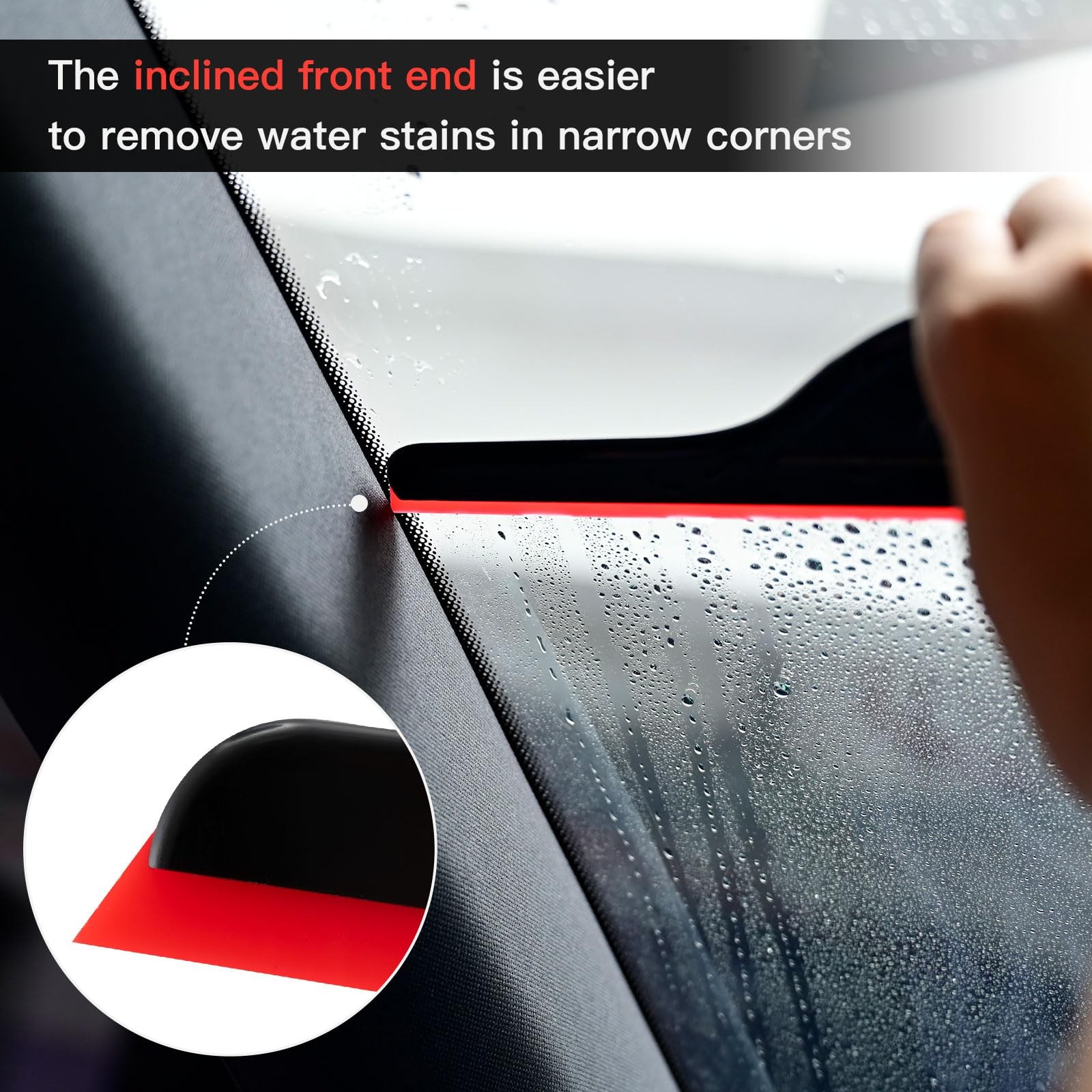 Window Tint Tools, 3 PCS Side Wiper Swiper Silicone Squeegee, Car Squeegee Wa…