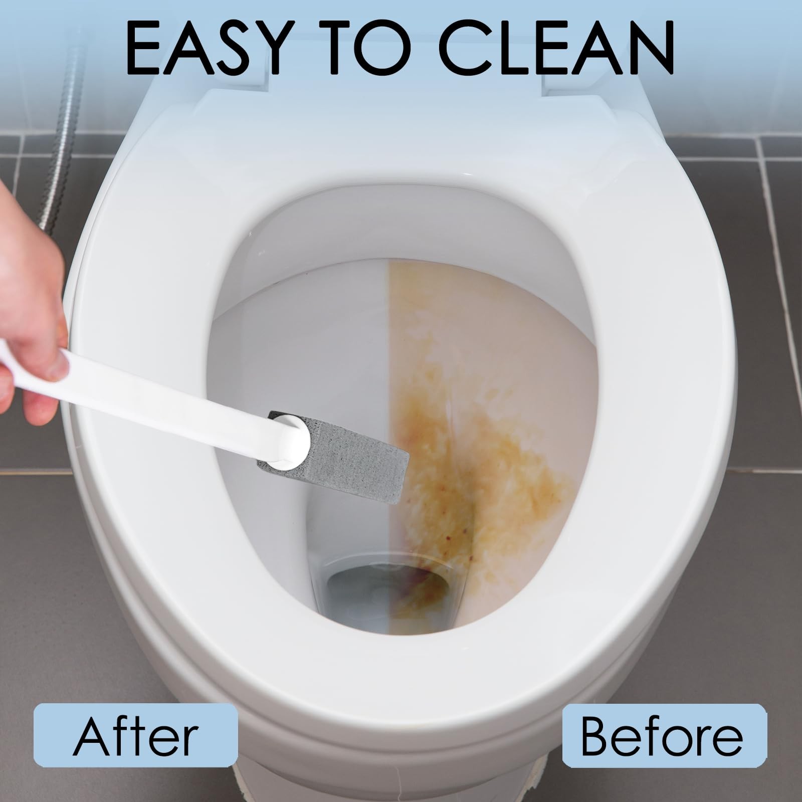12 Pack Pumice Stone Toilet Bowl Cleaner with Extra Long Handle, Pumice Stone…