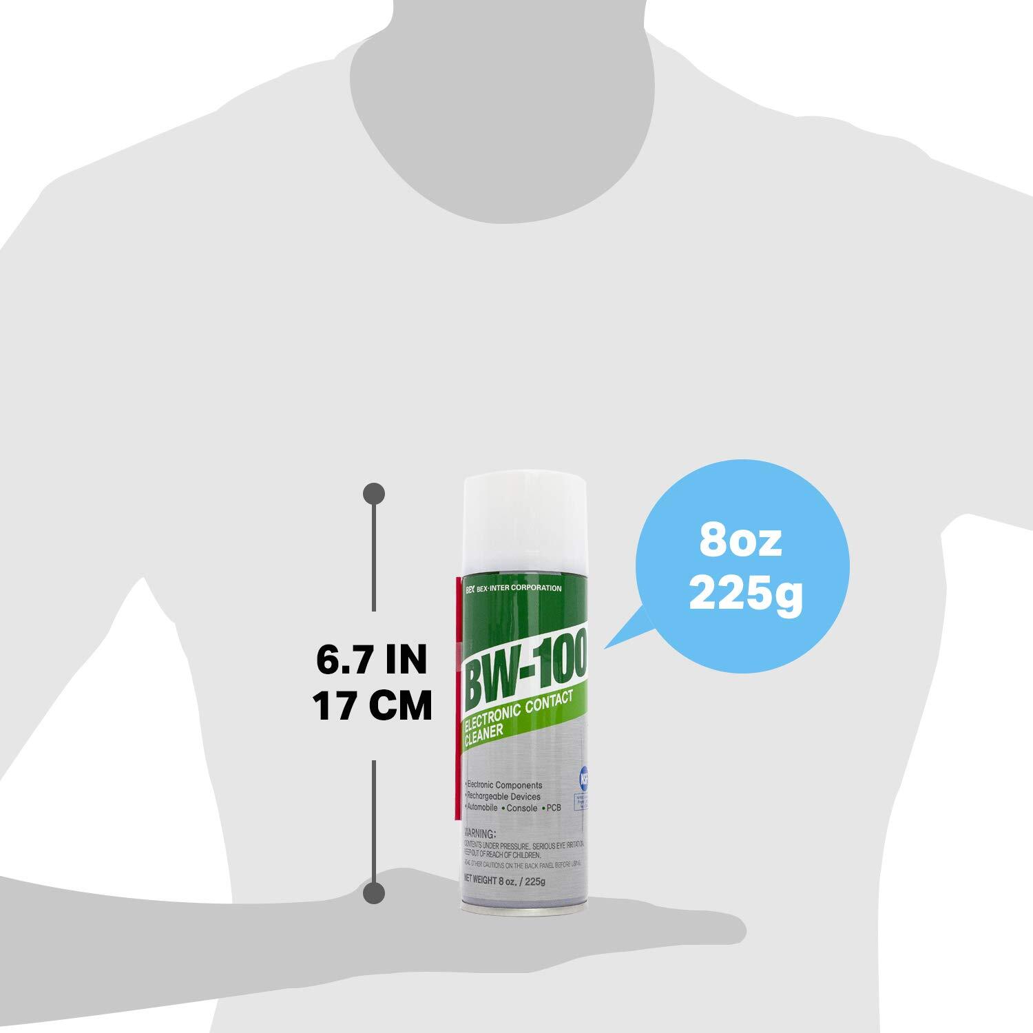 BW-100 Non-Flammable Electronic Contact Cleaner Aerosol Spray 8oz / 225g