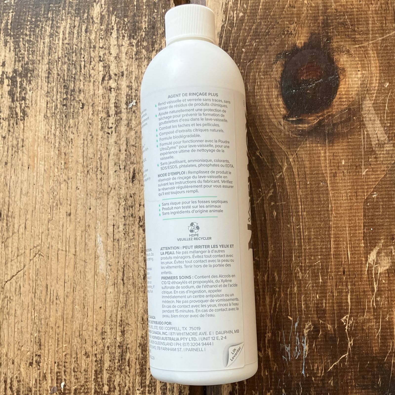Norwex Rinse Aid Plus Dishwasher Rinse Aid Liquid Scent Free 12 fl oz