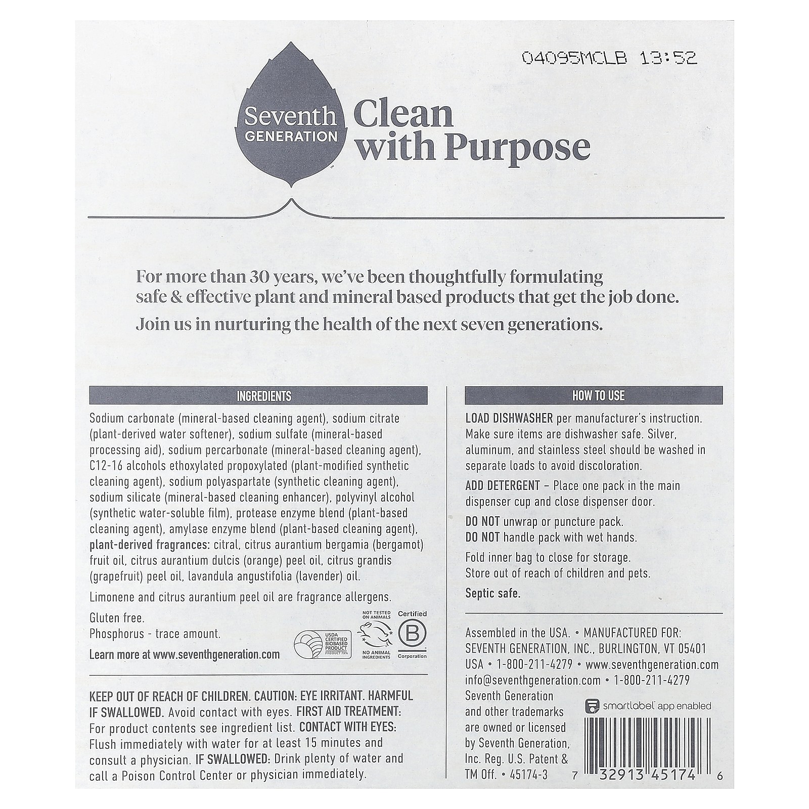 Power+ Dishwasher Detergent Packs, Fresh Citrus, 40 Packs, 21.1 oz (600 g)
