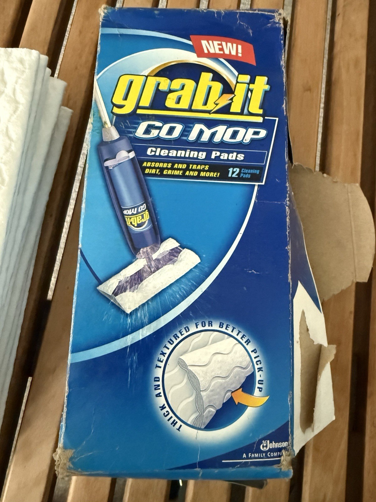 Discontinued Grab It Go Mop Mopping System Cleaning Refill Pads Box of 10 New